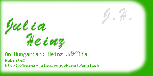 julia heinz business card